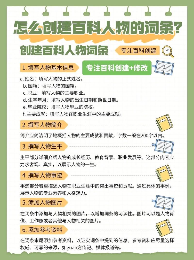 创建百度百科人物词条需要什么流程？有哪些注意事项？