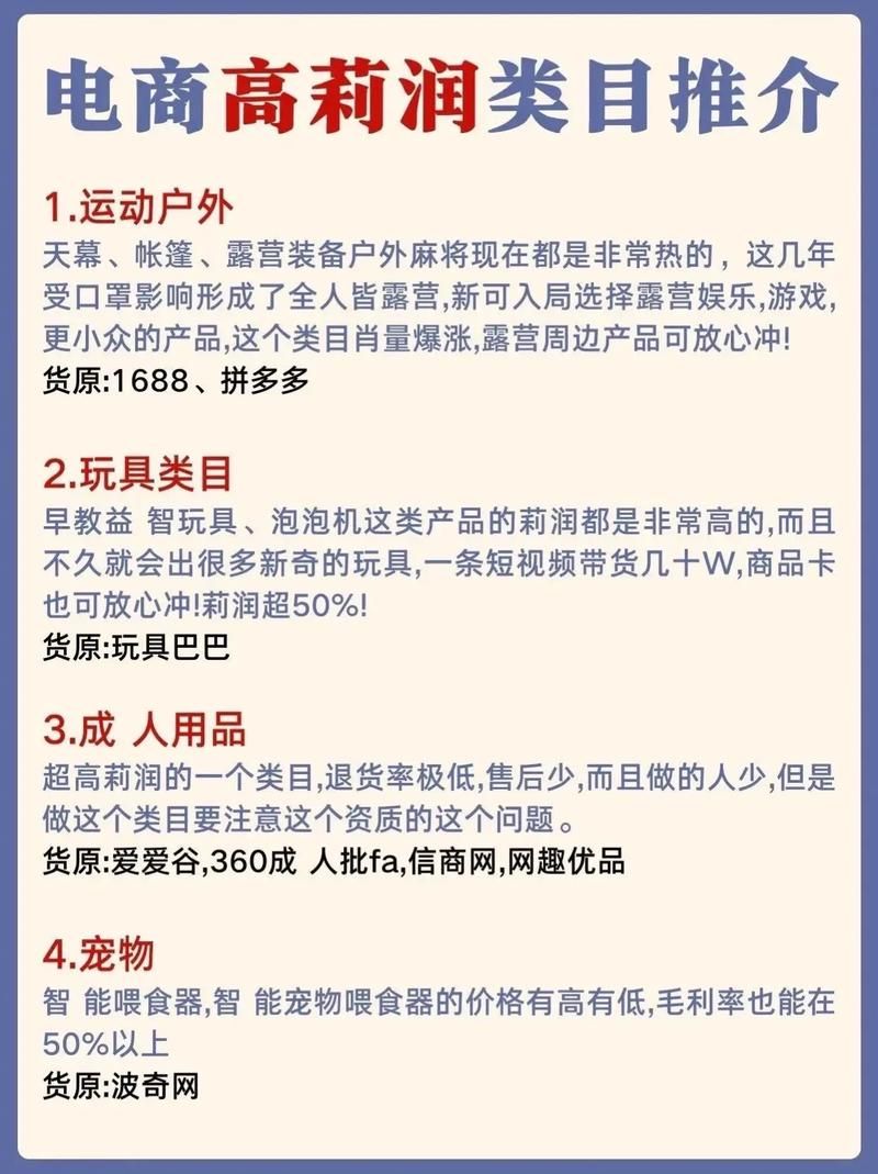 电商哪个类目利润最高？市场分析报告