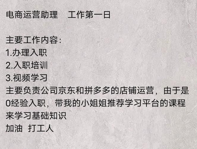 电商运营助理工作感受，有哪些挑战和收获？